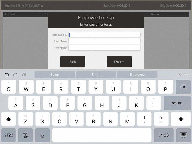 Employee Search Form