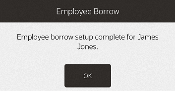 Employee Borrow Completion