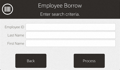 Employee Borrow Search Form
