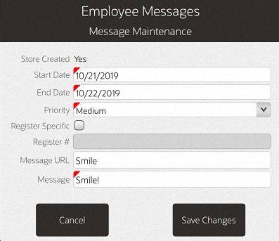 Employee Messages - New Message Form