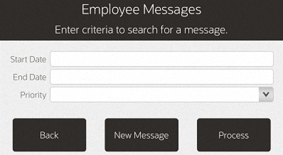 Employee Messages Search Form
