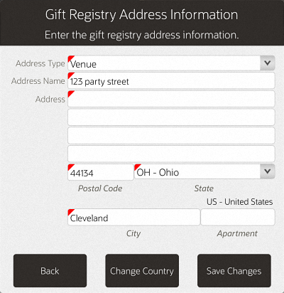 Address Information Form
