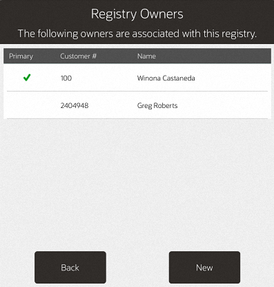 Registry Owners List