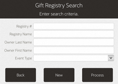 Gift Registry Search Prompt