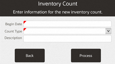 New Inventory Count