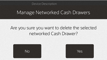 Confirm Networked Cash Drawer Deletion