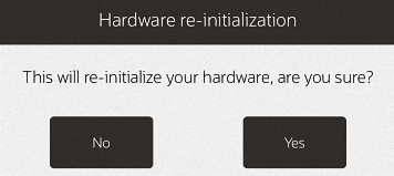 Mobile Tablet Reinitialize Hardware Prompt