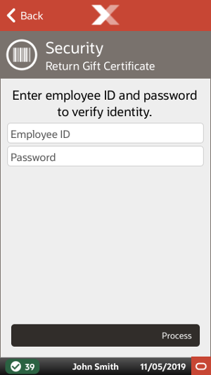 Mobile Handheld Security Verification Prompt