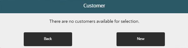 Mobile Tablet - Customer Search No Results