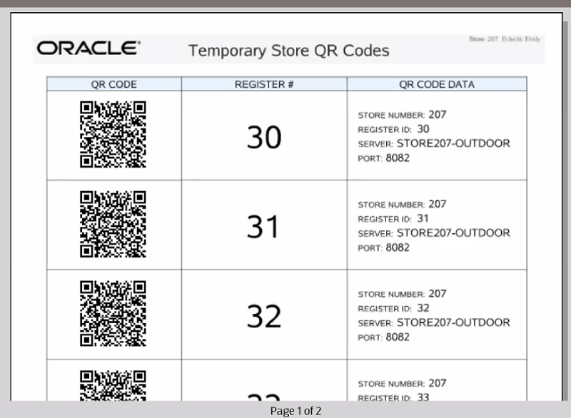 Temporary Store QR Codes
