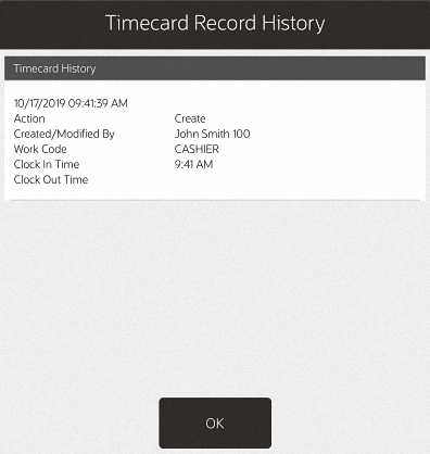 Timecard Record History