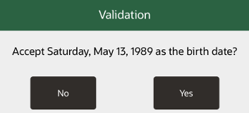 Birth Date Validation