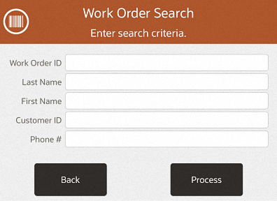 Work Order Search