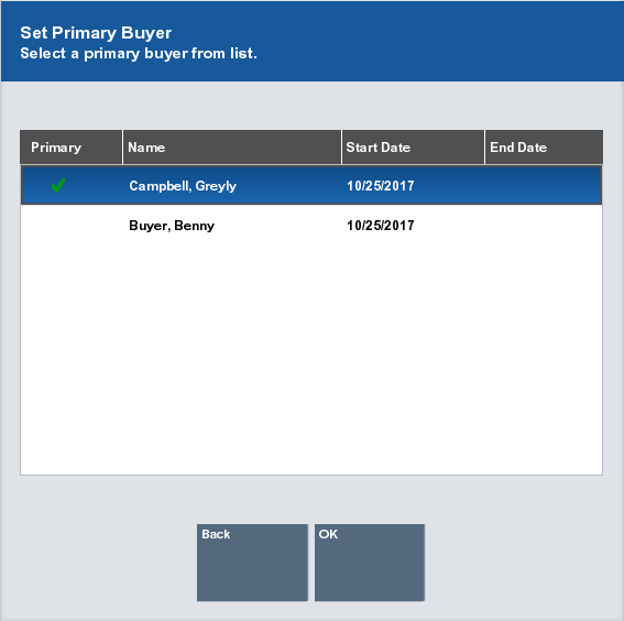 House Account Set Primary Buyer