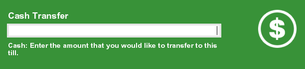 Cash Transfer Amount Prompt