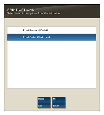 Inventory Replenishment Print Options