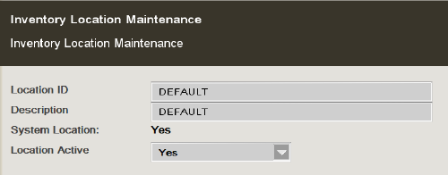 System Location Field with Status Yes