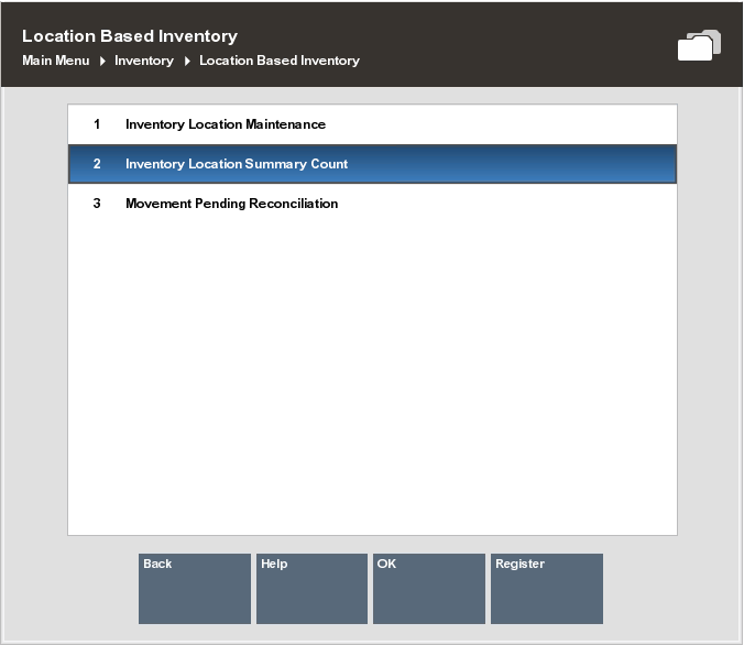 Location Based Inv. - Inv. Location Summary Count Selected