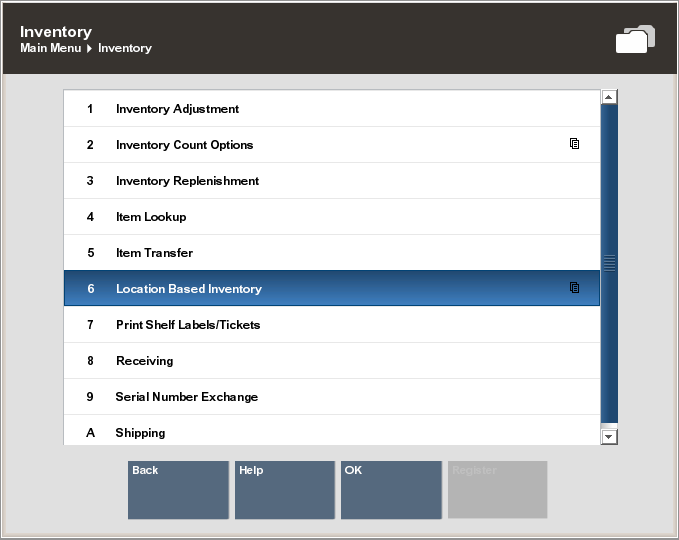 Location Based Inventory Option