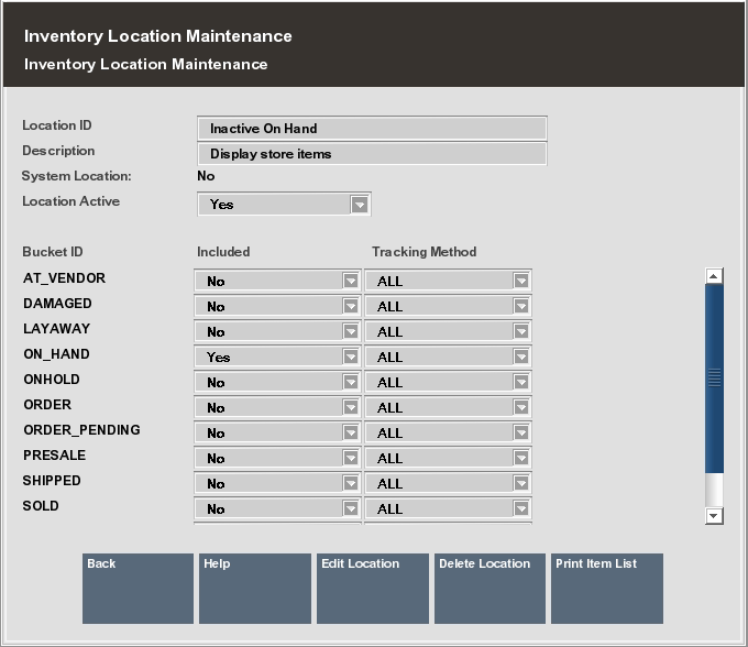 Read-Only View of the New Location ID