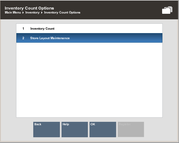 Store Layout Maintenance Option