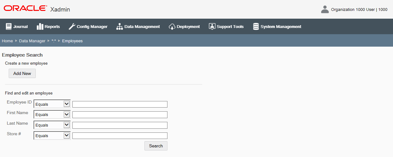 Employee page
