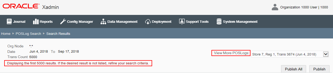Example 3 Trans Count > 100, Search Results > 5000