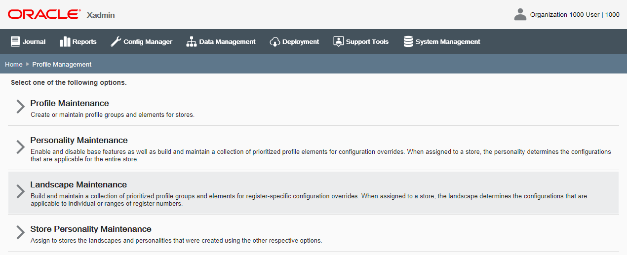 Profile Management Page