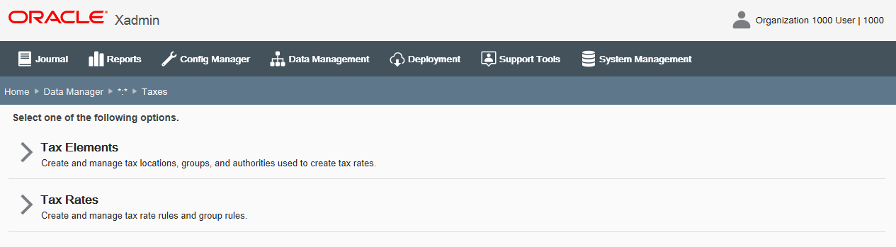 Taxes page