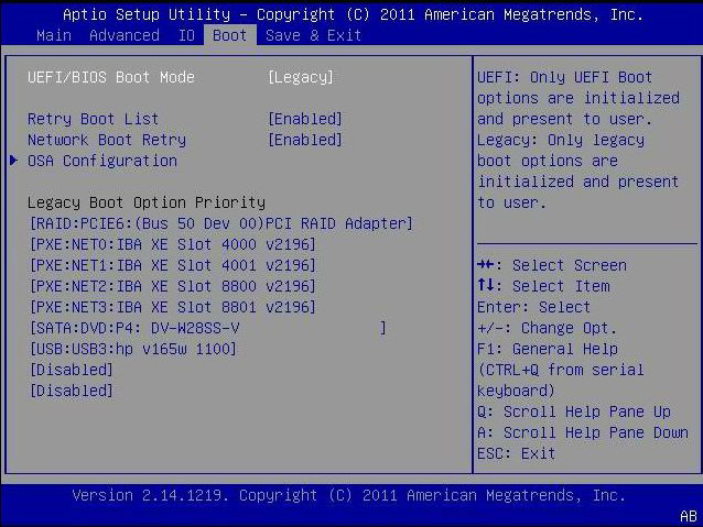 image:Graphic showing the Legacy BIOS Boot Mode setting.