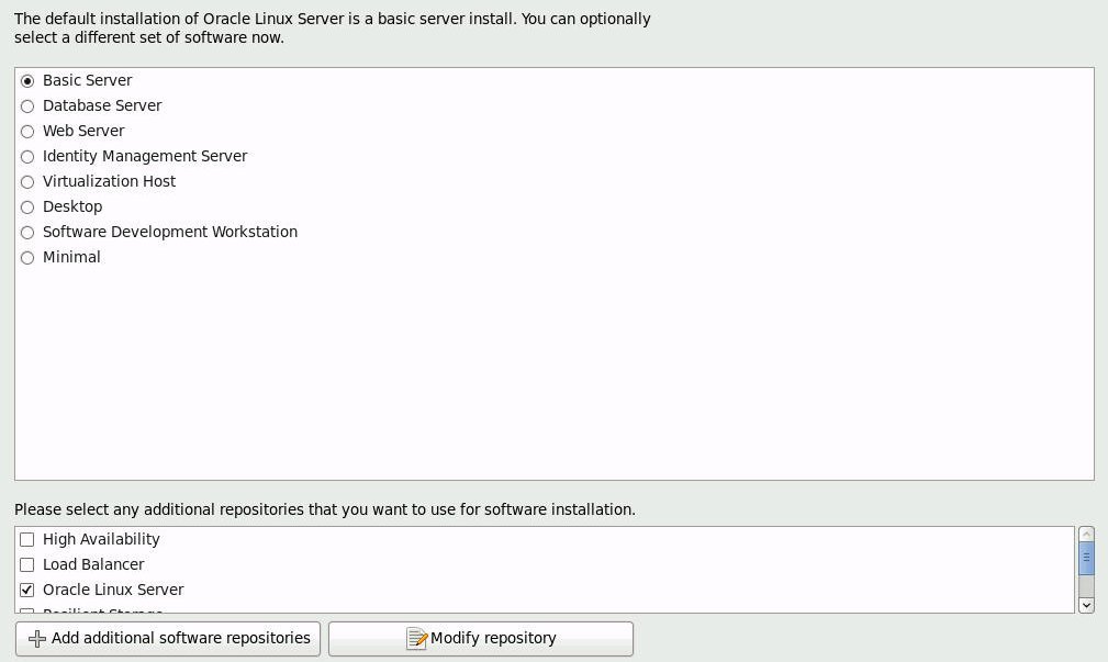 image:Graphic showing the Select Server Software screen.