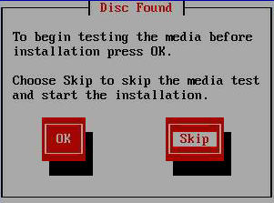 image:Oracle Linux 5 CD found screen.