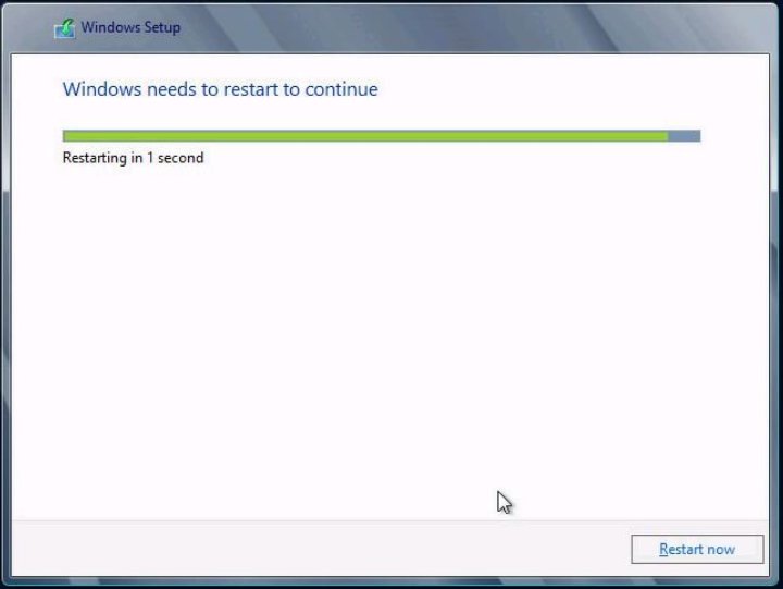 image:The Windows needs to restart to continue screen.