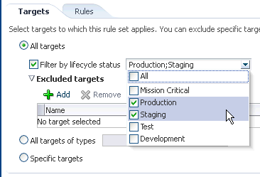 lifecycle status filter