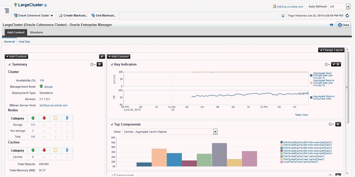 Cluster Dashboard Page (Edit Mode)