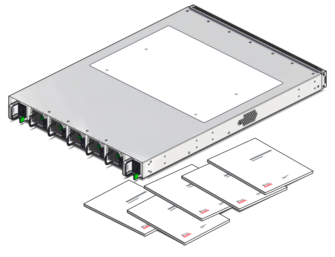 image:スイッチの出荷キットの内容を示す図。