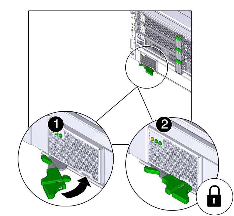 image:電源装置をはめ込む方法を示す図。