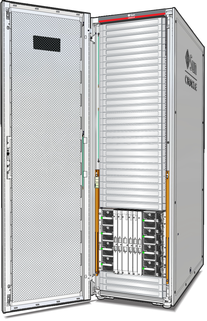 image:Figura que muestra un servidor SPARC M7-8 en un rack.