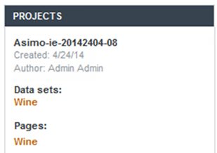 Applications panel from the search results