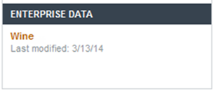 Enterprise Data panel from the search results