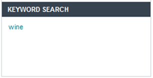 Keyword Search panel from the search results