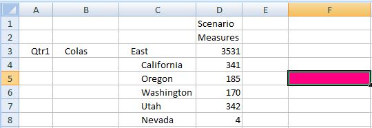 Grid After Clicking Apply Changes; Cell F5 Still Commented