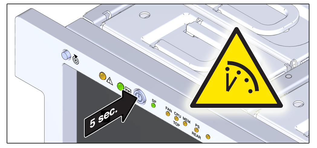 image:サーバーの電源をただちに切断する方法を示す図。