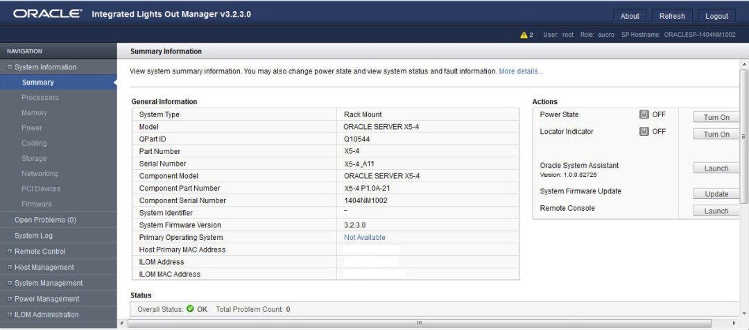 image:Oracle System Assistant Launch 버튼을 보여주는 화면입니다.