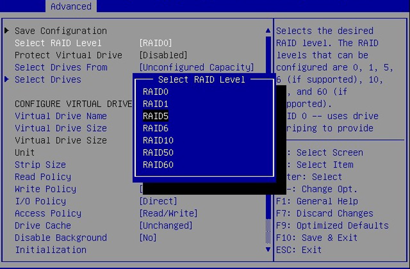 Raid configuration. BIOS Aptio 5. LSI Raid BIOS. When Raid configuration was built ensure to Set SATA configuration to Raid Mode что это. Raid 50 конфигурация.