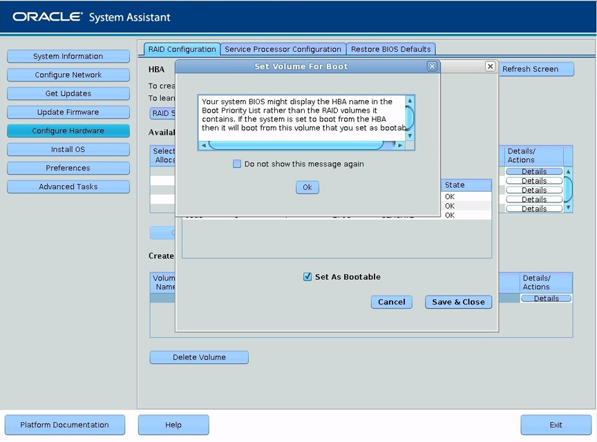 image:Capture d'écran de la page Set Volume for Boot.