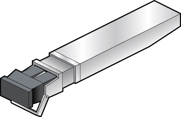 image:The illustration shows the SFP+ cable and connector.