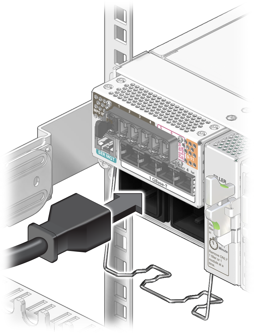 image:Figure showing how to attach the power cords.