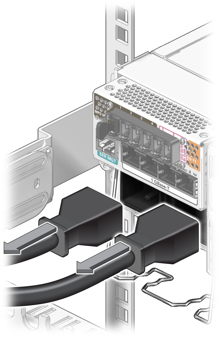 image:Figure showing how to remove the power cords.