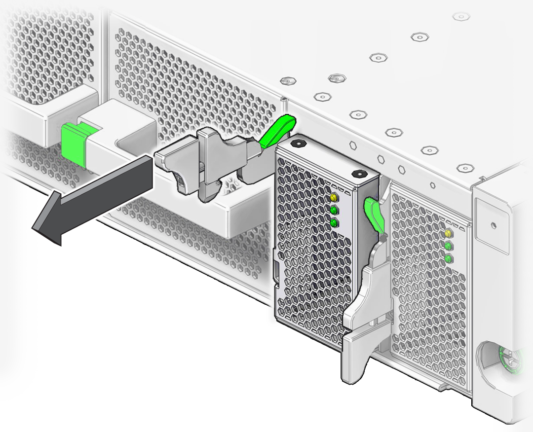 image:Illustration shows the power supply being removed.